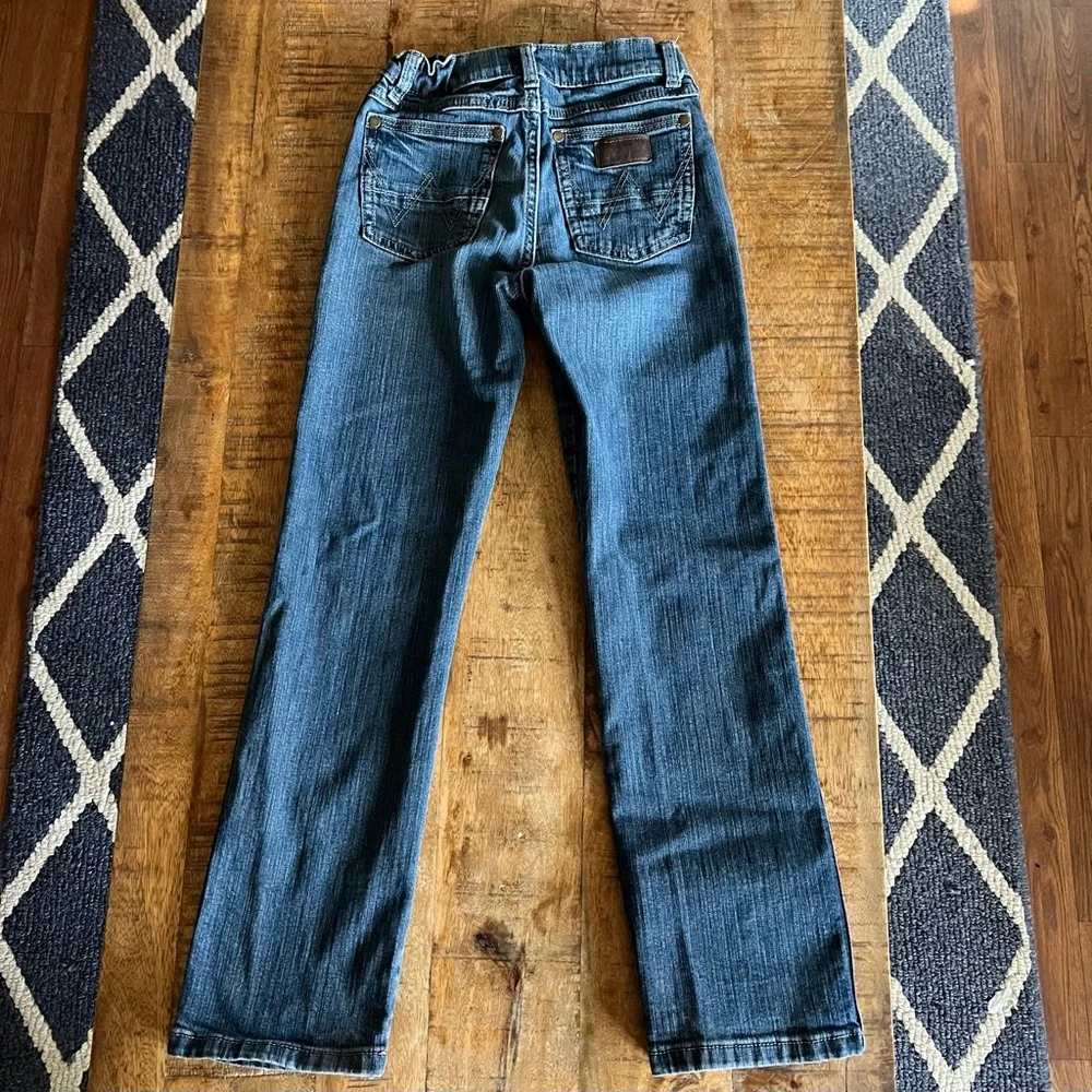 Wrangler Retro Slim Straight Blue Denim Jeans Size 11 Slim